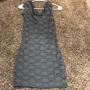 Grey laced dress